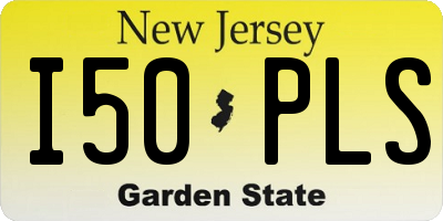 NJ license plate I50PLS