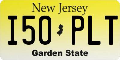 NJ license plate I50PLT