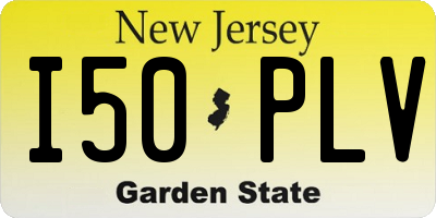 NJ license plate I50PLV