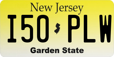 NJ license plate I50PLW