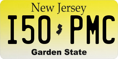 NJ license plate I50PMC