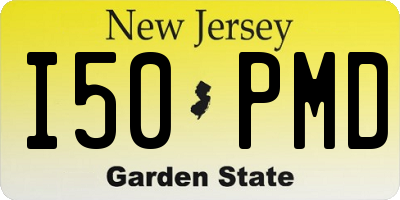 NJ license plate I50PMD