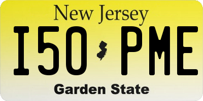 NJ license plate I50PME