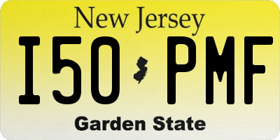 NJ license plate I50PMF