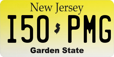 NJ license plate I50PMG