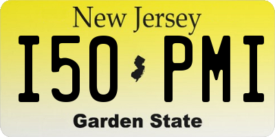 NJ license plate I50PMI