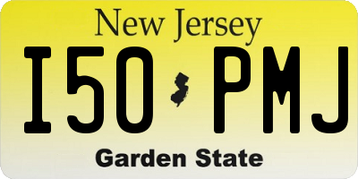 NJ license plate I50PMJ