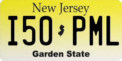 NJ license plate I50PML