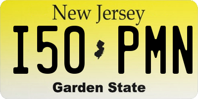 NJ license plate I50PMN