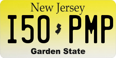 NJ license plate I50PMP