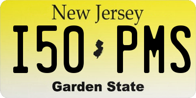 NJ license plate I50PMS