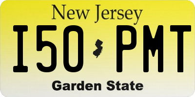 NJ license plate I50PMT