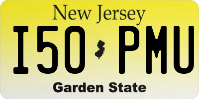 NJ license plate I50PMU