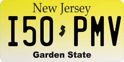 NJ license plate I50PMV