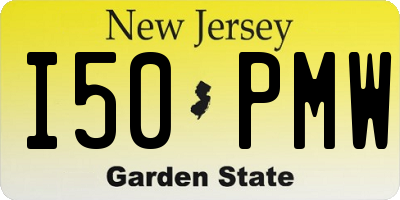 NJ license plate I50PMW
