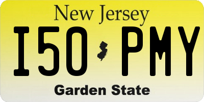 NJ license plate I50PMY