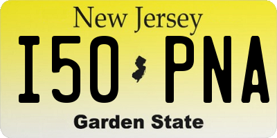 NJ license plate I50PNA