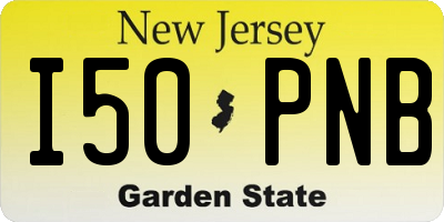 NJ license plate I50PNB