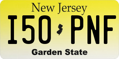 NJ license plate I50PNF