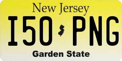 NJ license plate I50PNG