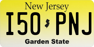 NJ license plate I50PNJ