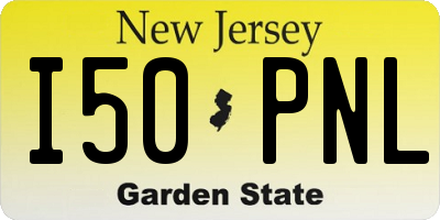 NJ license plate I50PNL