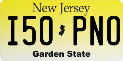 NJ license plate I50PNO