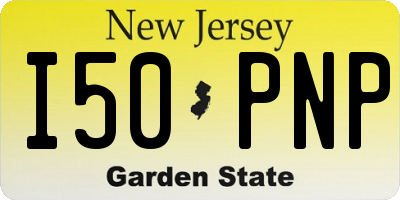 NJ license plate I50PNP