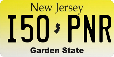 NJ license plate I50PNR