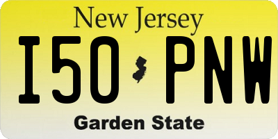 NJ license plate I50PNW