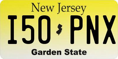NJ license plate I50PNX