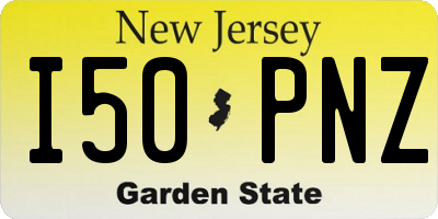 NJ license plate I50PNZ