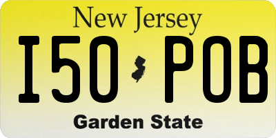 NJ license plate I50POB