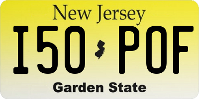NJ license plate I50POF