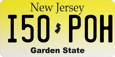 NJ license plate I50POH