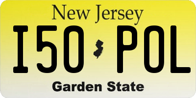 NJ license plate I50POL