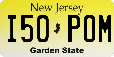 NJ license plate I50POM