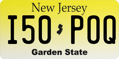 NJ license plate I50POQ