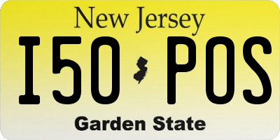 NJ license plate I50POS