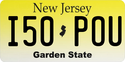 NJ license plate I50POU