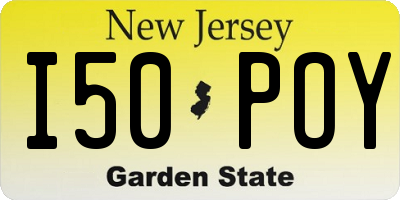NJ license plate I50POY