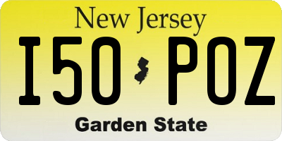 NJ license plate I50POZ
