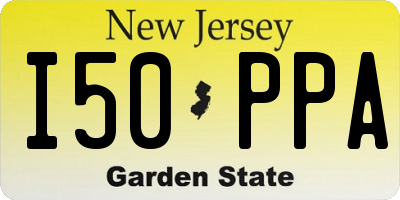 NJ license plate I50PPA