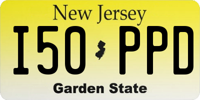 NJ license plate I50PPD