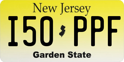 NJ license plate I50PPF