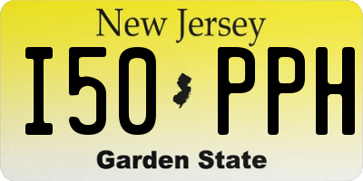 NJ license plate I50PPH