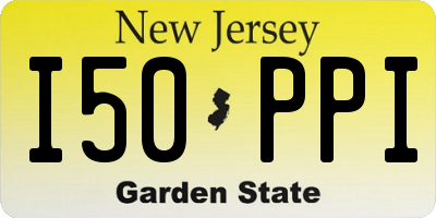 NJ license plate I50PPI