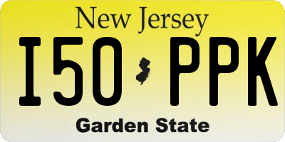 NJ license plate I50PPK