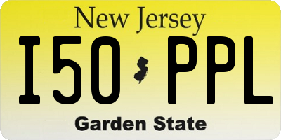 NJ license plate I50PPL