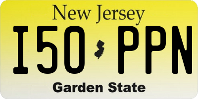 NJ license plate I50PPN